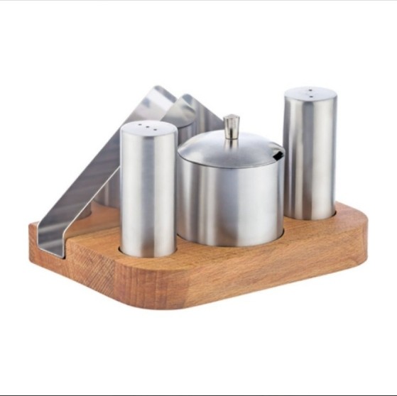 MASA ÜSTÜ TUZLUK SET AHŞAP ALT VAPT-2009