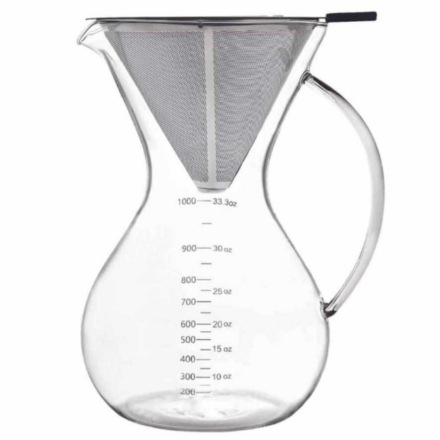 CAM KAHVE DEMLEME-FİLTRELİ 1000 ML (CK-1000)