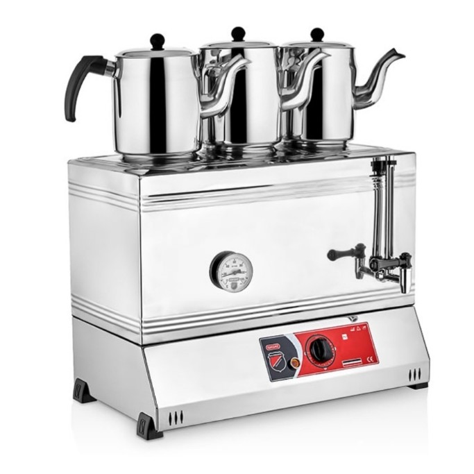 60 LIK 3 DEMLİKLİ ELEKTRİKLİ PLEYTSİZ ÇAY KAZANI