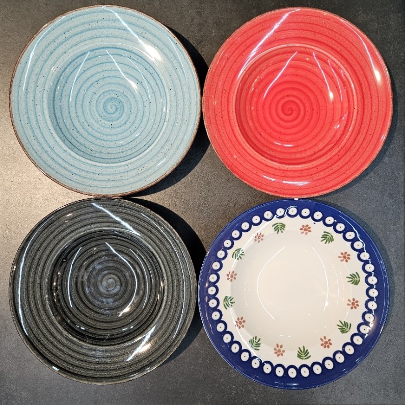 25 CM ÇUKUR TABAK RENKLİ 2 K